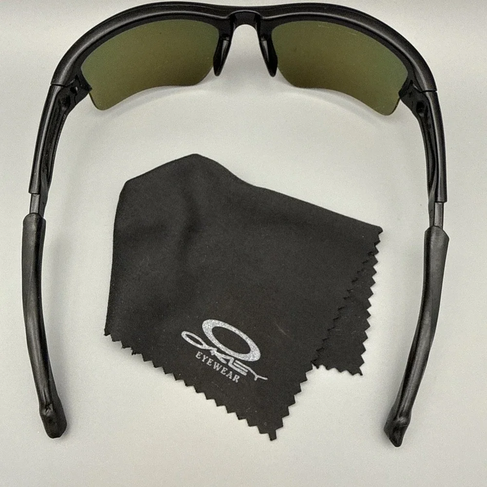 OAKLEY Half Jacket BlackOrange Frames w/ Fire Iridium lens Includes Oakley Cloth